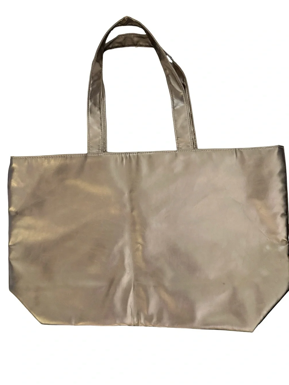 Disney Metallic Silver Tote with Mickey and Red Bow